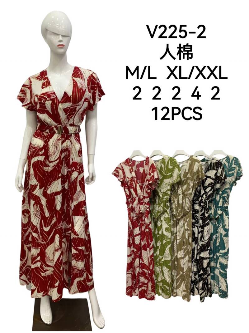 Sukienki damskie Roz M/L-XL-2XL, Mix kolor Paczka 12 szt